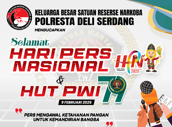 HUT PWI DARI SAT RESERSE NARKOBA POLRESTA DELI SERDANG