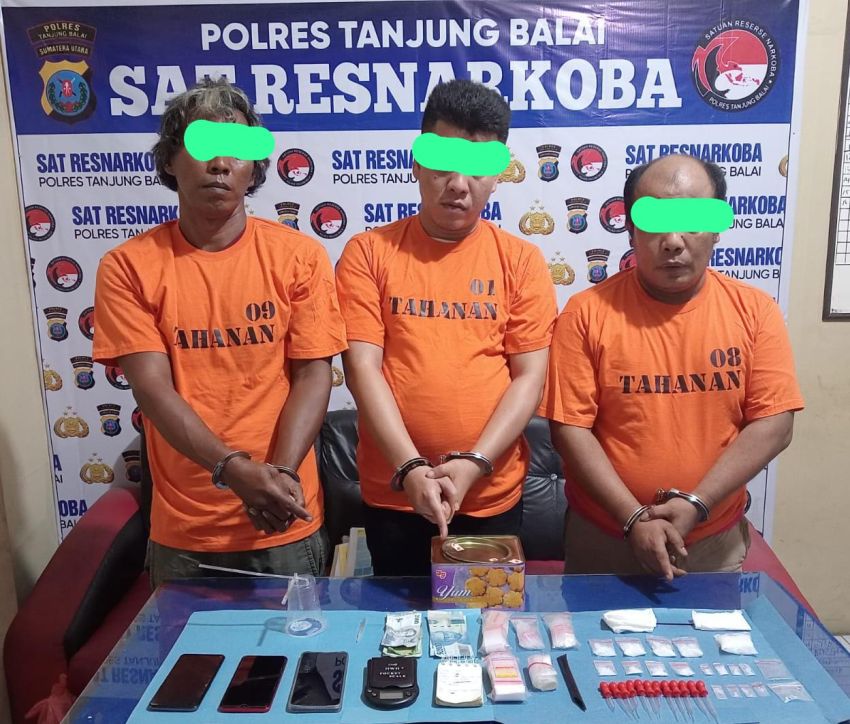 Tiga Tersangka  Miliki Narkoba Ditangkap  Polisi,44,75 Gram Sabu Turut Disita