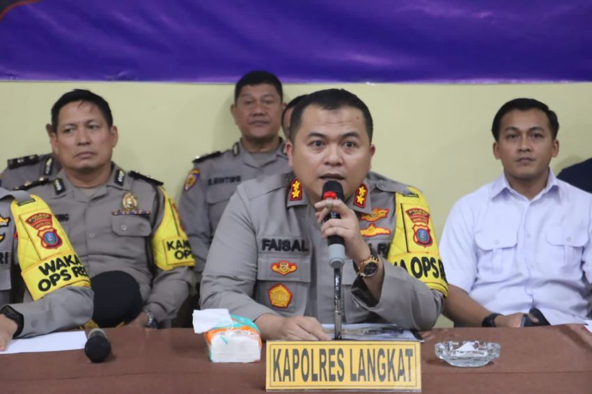 Polres Langkat.Ungkap Kasus Pembunuhan Dengan 5 Pelakunya