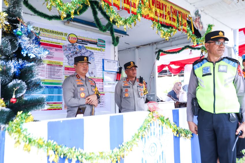 Cek Pos Pengamanan Nataru di Kota Siantar, Kapoldasu: Saya Ingin Pastikan Kesiapan Personil Gabungan