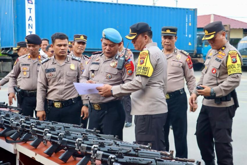 Jelang Pemilu 2024 Polres Pelabuhan Belawan Periksa Kesiapan Sarana dan Prasarana