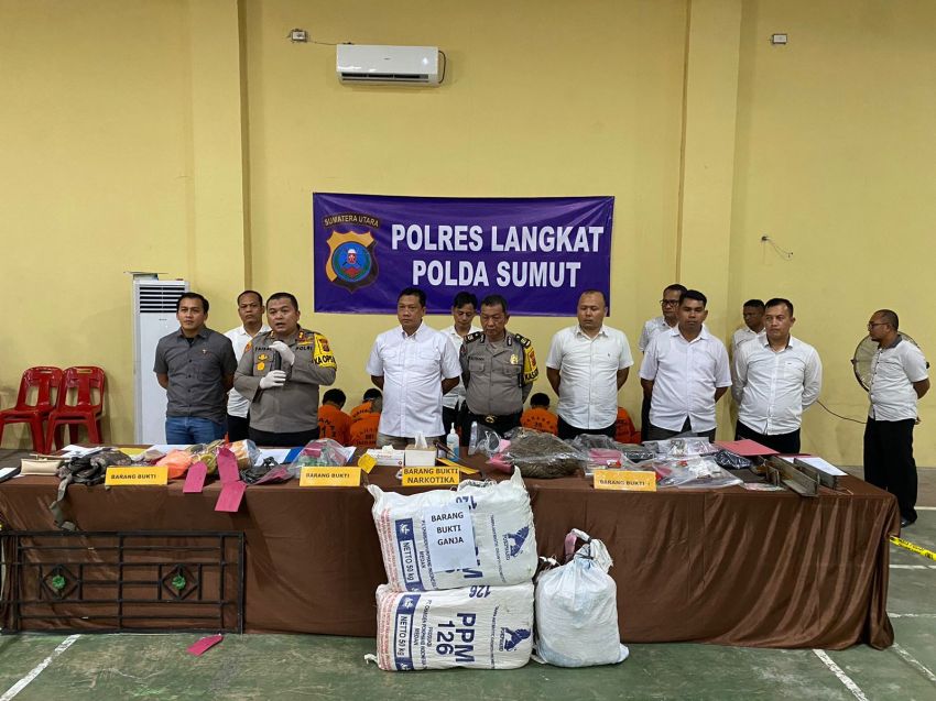 Polres Langkat Rilis Pengungkapan Kasus Selama Bulan Januari 2024.