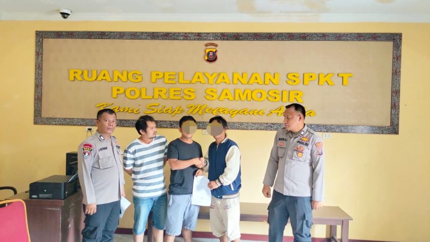 SPKT Polres Samosir Sukses Mediasi Tindak Pidana Penganiayaan