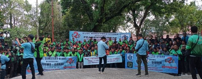Deklarasi Paslon O2, Prabowo-Gibran Wujudkan Legalitas Ojol Indonesia