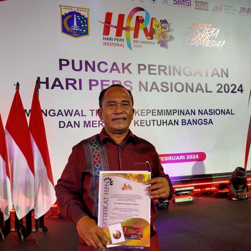 Ketua DKP PWI Sumut Terima PCNO di HPN 2024
