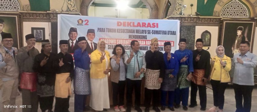 Tokoh Kesultanan Melayu Sumatera Utara Dukung Prabowo-Gibran