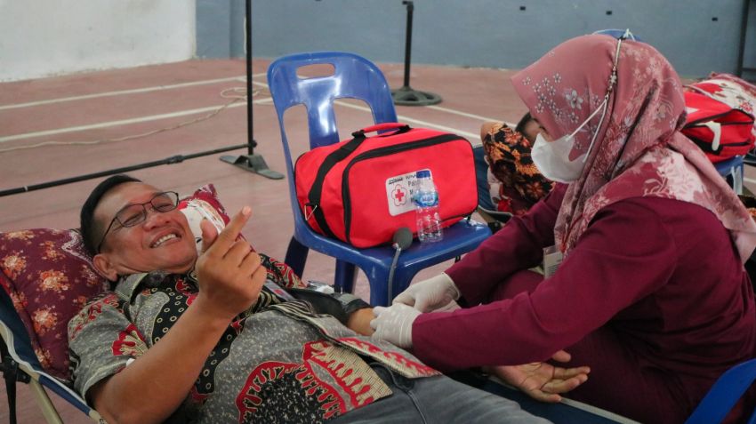 Sambut Hari Bhakti Pemasyarakatan Ke-60, Lapas Kelas IIA Pematangsiantar Kanwil Kemenkumham Sumut Donor Darah