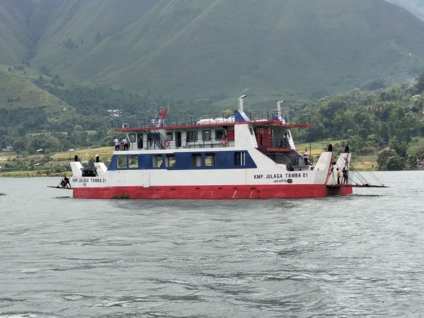 KMP Julaga Tamba Siap Layani Lintasan Penyeberangan Simanindo - Tigaras