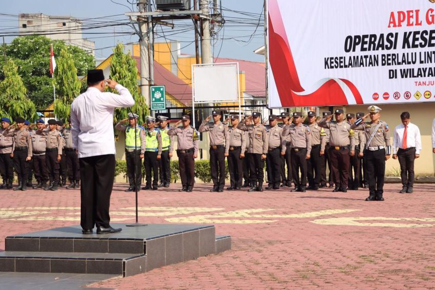 Polres Tanjung Balai Apel Gelar Pasukan Operasi Kepolisian Keselamatan Toba 2024