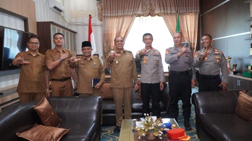 Ka. SPN Polda Hinai Sampaikan Program Kerja Dengan Pj Bupati Langkat