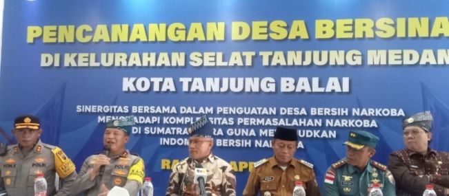 Kepala BNN RI dan Kapoldasu Hadiri Pencanangan Desa Bersinar Narkoba di Tanjungbalai