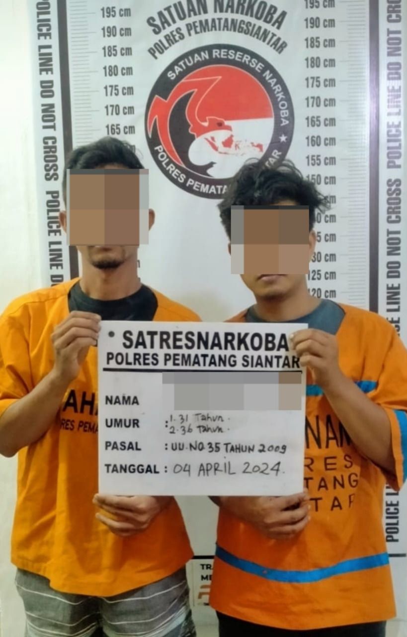 Sat Narkoba Polres P.Siantar Ringkus Dua Pria Pemilik Sabu 3,23 Gram