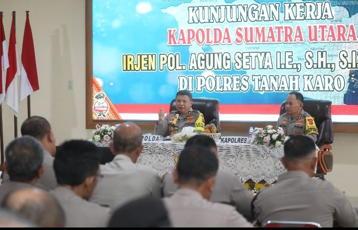 Kunker ke Polres Tanah Karo, Kapoldasu; Jadilah Polisi yang harum, baik, dan dapat dipercaya serta menjadi andalan bagi masyarakat