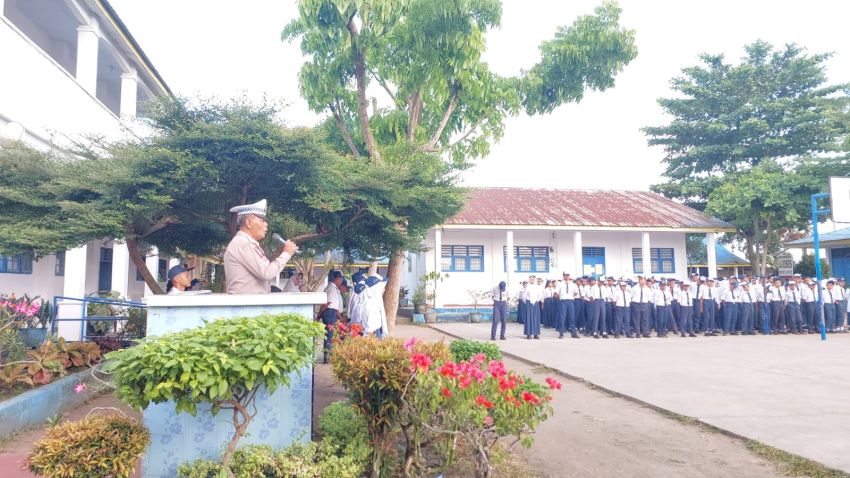 Sat Lantas Polres Batu Bara Laksanakan Patroli dan Pengamanan Bagi Umat Nasrani Yang Melaksanakan Ibadah Minggu