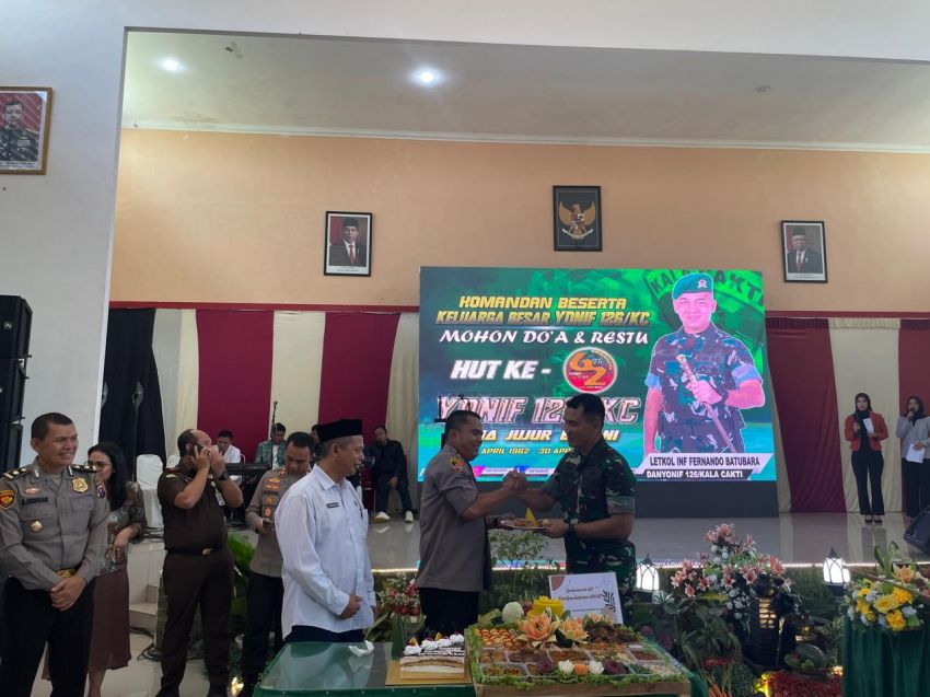 Polres Tanjung Balai Hadiri HUT ke-62 Yonif 126/Kala Cakti