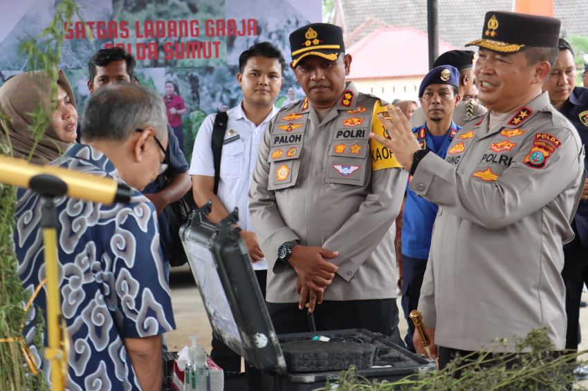 Polda Sumut dan BRIN Kerjasama Tanam Alat Pendeteksi Ladang Ganja