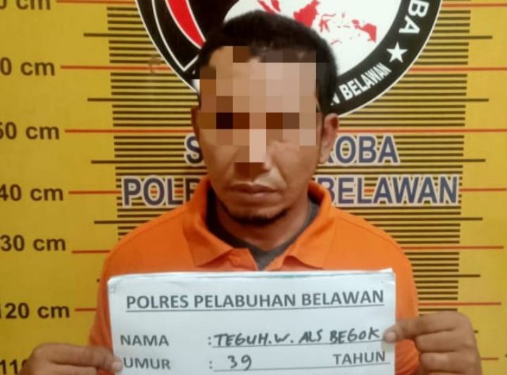 Teguh Alias Begok Pengedar Sabu di Jalan Keladi Tanjung Mulia Hilir Ditangkap Polisi