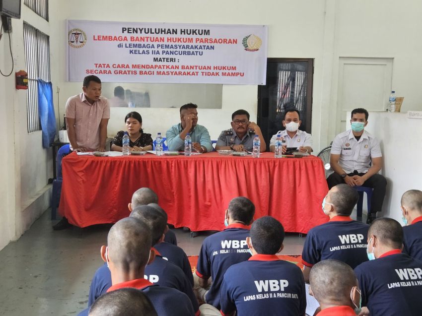 Berikan Penyuluhan Hukum Bagi Tahanan,  Lapas Pancur Batu Gandeng LBH Parsoaran