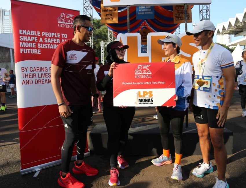 5000 Pelari  LPS Monas Half Marathon 2024 Dapat Proteksi Asuransi Generali Indonesia