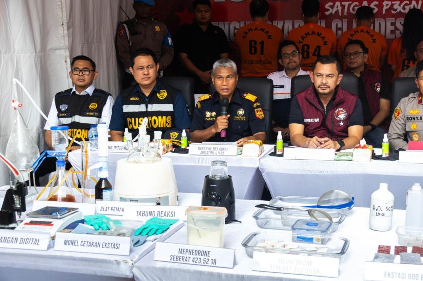 Joint Operation Bea Cukai dan Polri Bongkar Clandestine Lab di Medan