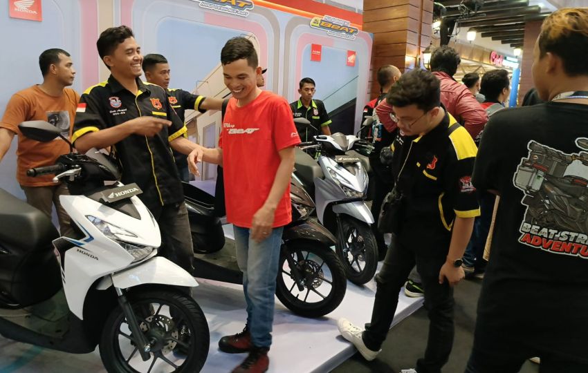 Heboh, Komunitas Skutik Sambut All New Honda BeAT di Sumut