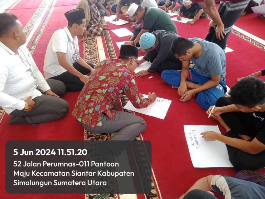 Salurkan Bakat Warga Binaan, Lapas Kelas IIA P.Siantar Adakan Pembinaan Seni Kaligrafi Islam