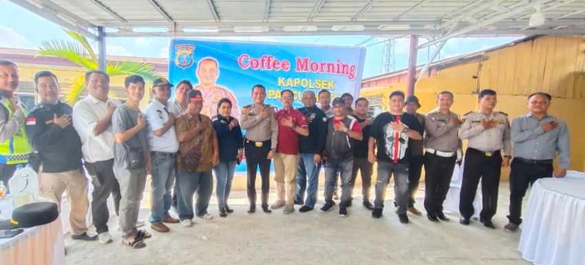 Kapolsek Pancur Batu Gelar Coffee Morning Dengan Wartawan