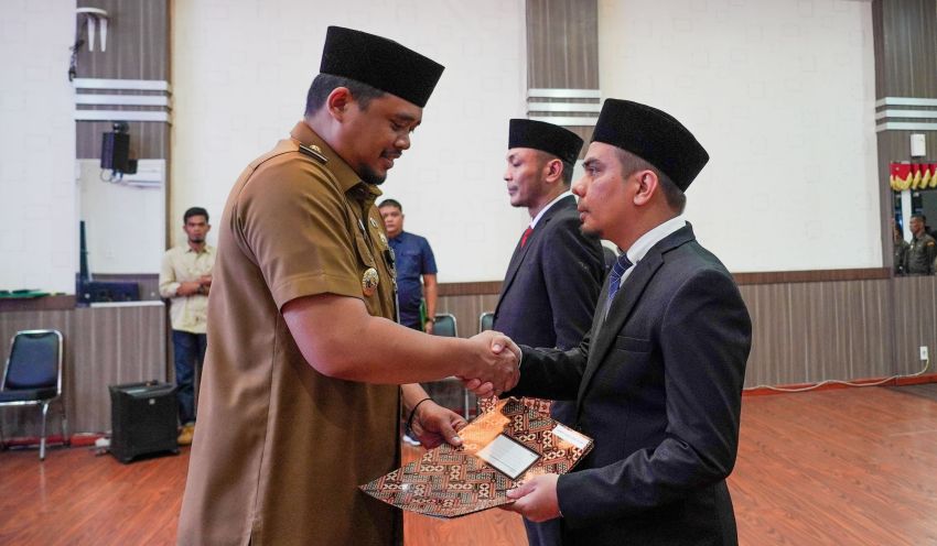 Lantik 2 Direksi PUD Pembangunan, Ini Pesan Bobby Nasution