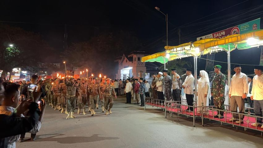 Polres Tanjung Balai Laksanakan Pengamanan Pawai Obor Tahun Baru Islam 1 Muharram 1446 H Tahun 2024