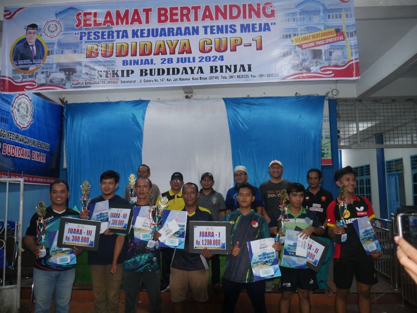 Turnamen Tenis Meja Budi Daya Cup 1 di Kota Binjai Sukses dan Meriah