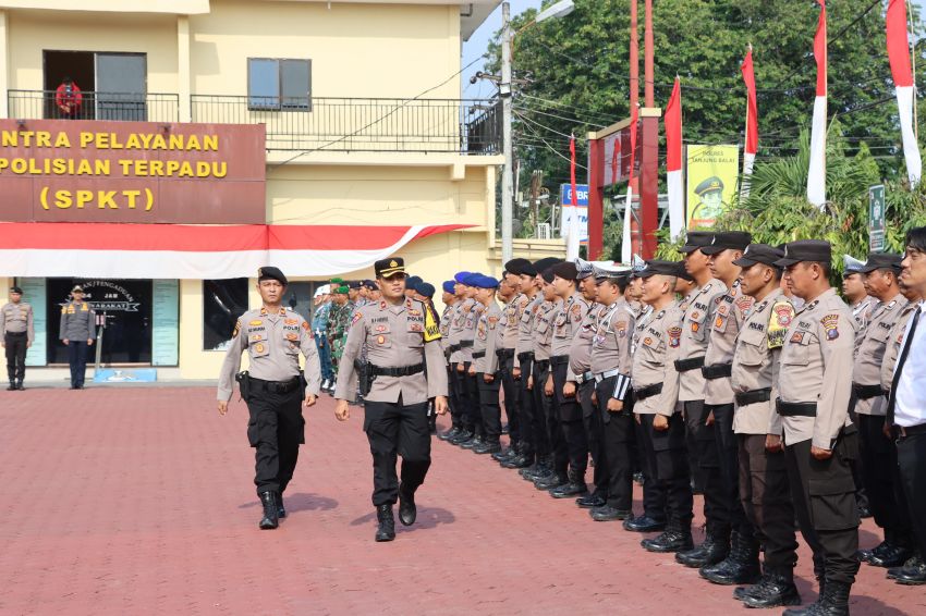 Polres Tanjung Balai Laksanakan Apel Gelar Pasukan Ops Mantap Praja Toba Tahun 2024 Pilkada Walikota dan Wakil Walikota