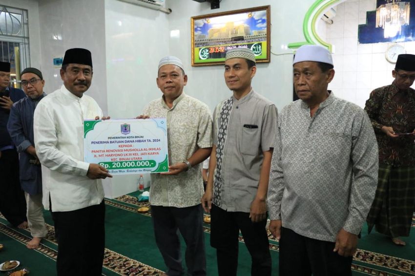 Tiga Masjid di Kecamatan Binjai Utara Terima Dana Hibah Dari Pemko Binjai