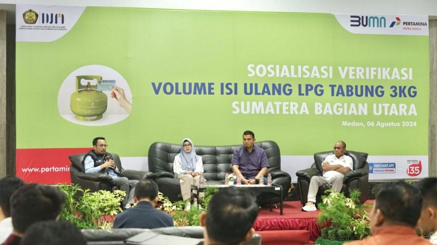 Pertamina Patra Niaga Regional Sumbagut Bersama Dirjen Migas ESDM Gelar Sosialisasi Verifikasi Volume Isi Ulang LPG 3 KG