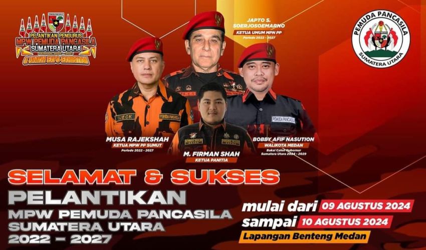 Pelantikan Ormas MPW PP Sumut Dimeriahkan Berbagai Kegiatan mulai dari UMKM Hingga Stand Up Comedi