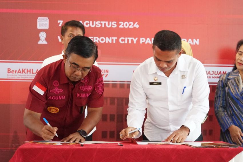 Ditandai Penandatanganan MoU, KanWil Kementerian Hukum dan HAM Sumut Selenggarakan Pameran Pelayanan Publik