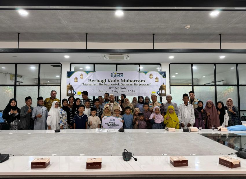 Berbagi Kebahagiaan, YBM PLN Medan Berikan Bantuan Anak Yatim Dhuafa