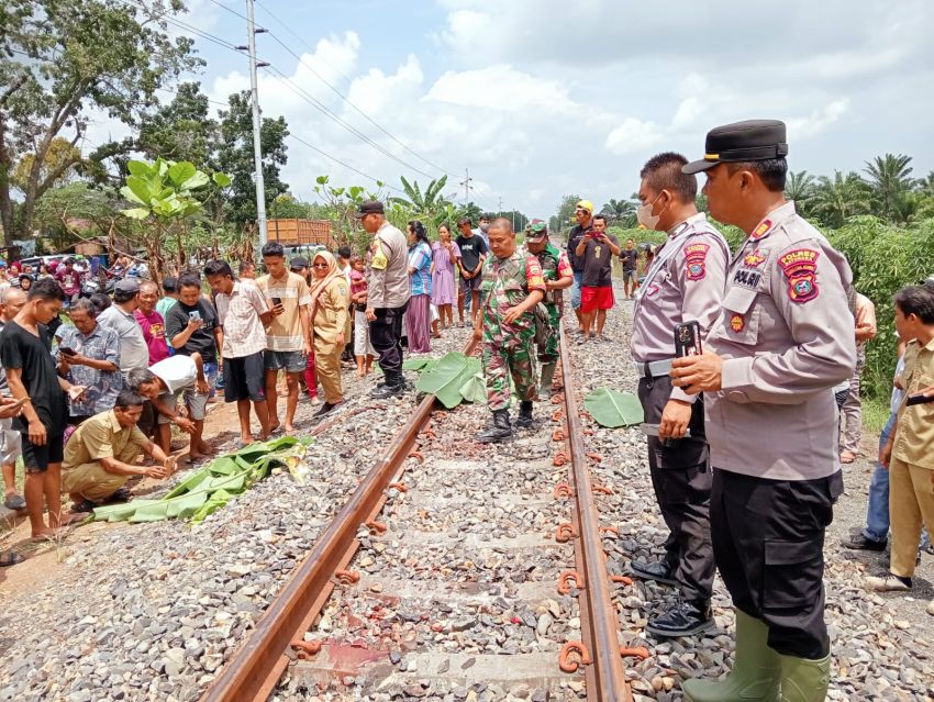 Sepeda Motor  Mati Mesin di Perlintasan KA, IRT Tewas, Tubuh Terpotong Tiga
