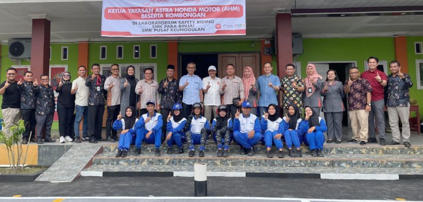 Perkuat Komitmen Keselamatan Berkendara, Honda Kunjungi Safety Riding Lab SMK PABA Binjai