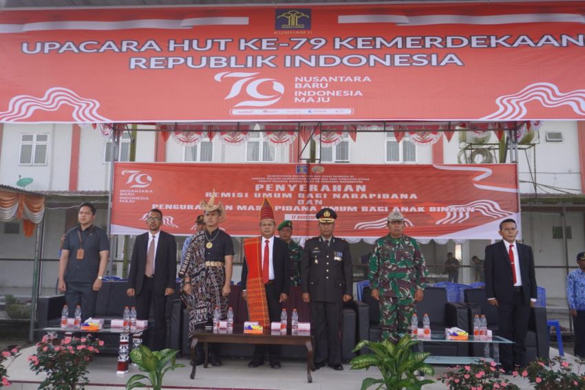 Rutan Humbang Hasundutan Gelar Upacara HUT Kemerdekaan RI ke -79 dan Penyerahan Remisi Umum