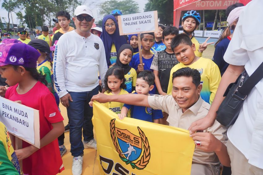BM Open 2024, Balon Wabup DS Lom Lom Suwondo Bakar Semangat Atlet Sepatu Roda Deliserdang