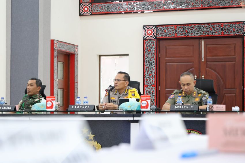 Persiapan Pengamanan Closing Ceremony PON di Stadion Utama Sport Center, Polda Sumut  Bersama Dishub dan Satpol PP Gelar Rakor