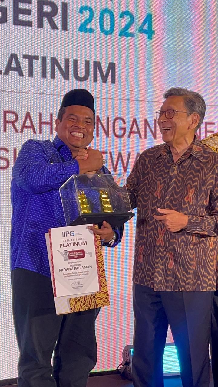 Padang Pariaman Raih Platinum Pandu Negeri