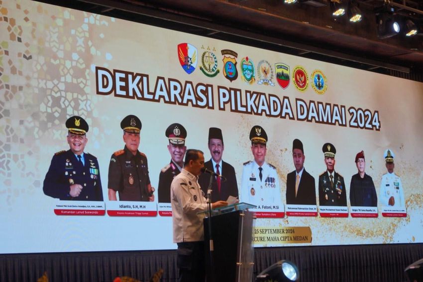 Pjs Bupati Pakpak Bharat Hadiri Deklarasi Pilkada Damai Sumut