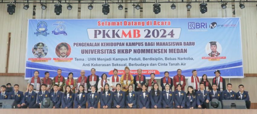 Pesan Rektor dalam PKKMB UHN Medan 2024 : UHN Menuju Kampus Peduli, Bebas Narkoba, dan Berbudaya