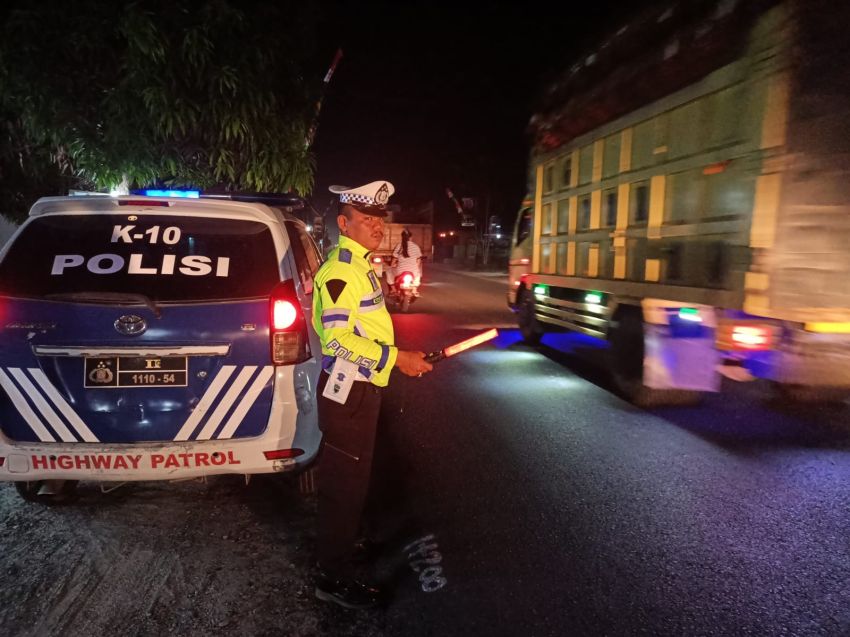 Satlantas Polres Batu Bara Gelar Patroli Blue Light Ciptakan Keamanan Lalu Lintas