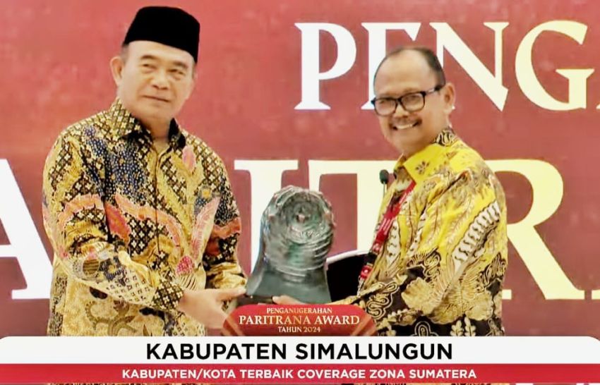 Simalungun Terima Anugerah Penghargaan Paritrana Award Tahun 2024