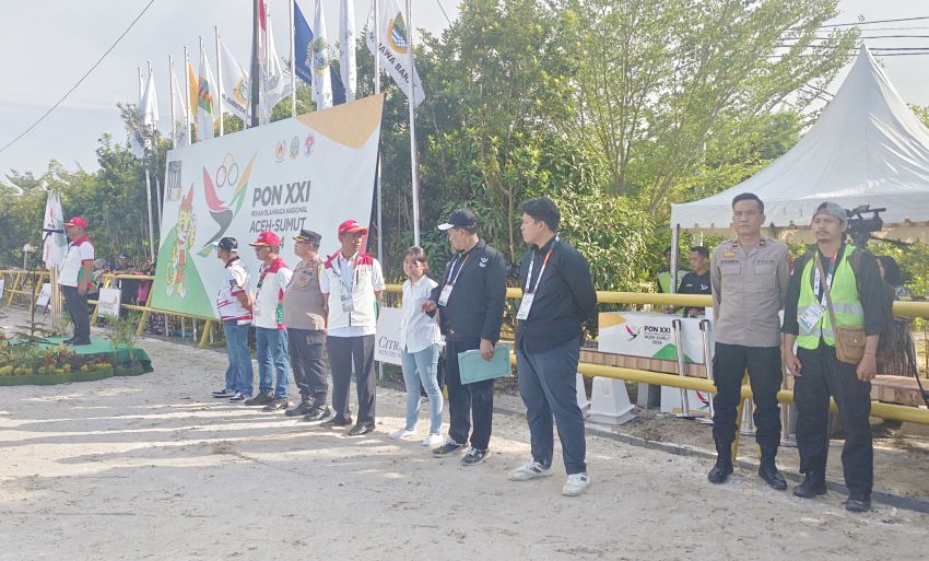 Pengamanan Ketat Polres Sergai  Pada Upacara Cabor Berkuda Equestrian PON XXI