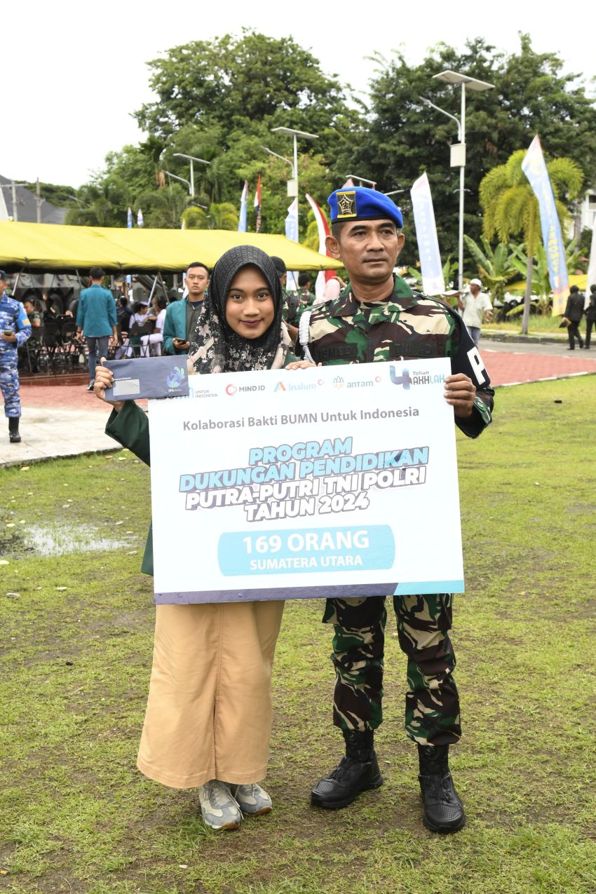 169 Putra/i TNI -Polri Dapat Bea Siswa Pendidikan dari INALUM dan PT Antam Tbk di Sumatera Utara