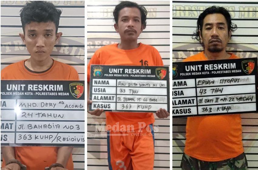 Tiga Pencuri Modus Bongkar Rumah di Medan Diringkus, Satu Ditembak