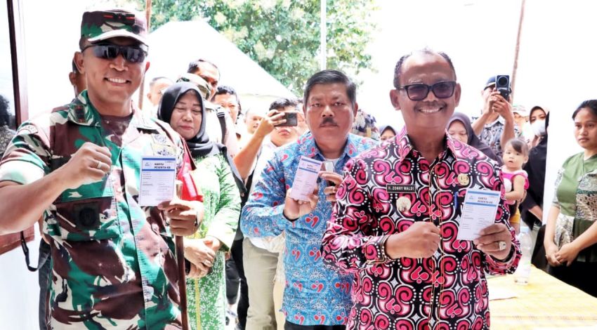 Plt Bupati Simalungun Hadiri Pelayanan KB Kesehatan Dalam Rangka TMMD ke 122 Tahun 2024